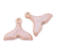 Mikikit Colgantes para Hacer Pulseras y Collares de Aleación 15 con Forma de Aleta de Ballena Diseño Simple y Elegante Accesorios de Pulsera y Scrapbooking para Amigos y Amantes