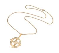 Mikikit Collar Cruz de Santa Brígida Dorado Colgante de Amuleto Católico para Hombre y Mujer Joyería Religiosa Ligera Collar de Moda Crucifijo para Celebraciones y Uso Diario
