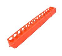 Mikikit Comedero Alargado para Pájaros Dispensador Anticaída de Plástico Rojo Grande para Alimentación en Jaulas de Aves, Palomas y Gallinas Domésticas