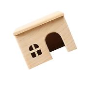 Mikikit Conejera De Troncos Cabaña De Madera Natural Casa para Hámster y Ratones Escondite para Hámster para Mascotas Pequeñas y Su Habitat