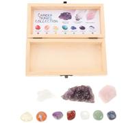 Mikikit Conjunto De Cristales Bruto Con Caja De Cristal Natural Espécimen De Mineral De Cristal Para Aulas De Geología y Laboratorios De Pruebas De Campo Básicos
