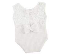 Mikikit Conjunto de Fotografía para Recién Nacidos de Encaje para Niñas Ropa de Fotos Sin Mangas Traje Dulce y Cómodo para Sesiones de Fotos y Shower