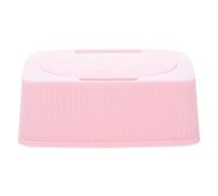 Mikikit Contenedor de Toallitas Húmedas Rosa Tapa Abatible y Diseño Fácil de Extraer, Dispensador Portátil de Pp para Pañales y Algodón en Casa o Viajes