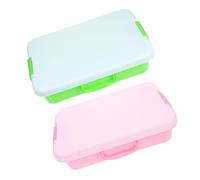 Mikikit Contenedor Sensorial Portátil De 2 Piezas: Bandeja De Arena con Tapa, Arenero De Plástico con Asa, Bandeja De Juego para Niños, Cuentas, Manualidades, Juguetes, Contenedor De