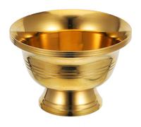 Mikikit Copa da Interior en Ofrenda de Cobre de Aleación Decorativa a Dorado Liso Resistente a Manchas y Adoración Templo y Restaurante