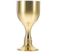 Mikikit Copa de Budismo de Mesa de Latón Dorado, Copa Delicada Fácil de Limpiar y Cómoda para Cenas Formales y Uso en Casa
