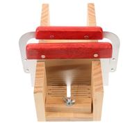 Mikikit Cortador de Jabón Manual de Madera de Pino Doble Ranura y Cuchillas de Acero Inoxidable para Hacer Jabón en Rodajas, Herramienta Práctica para Fabricación Artesanal y Moldes DIY
