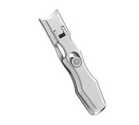 Mikikit Cortaúñas Pies de Acero Inoxidable Diseño Anti Salpicaduras Práctico y Portátil Accesorio Multifunción para Cuidado de Uñas en Hogar y Viajes Color Plateado Tamaño Estándar