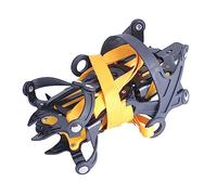 Mikikit Crampones Antideslizantes para Botas y Calzado Puntas de Manganeso Ajustables y Seguros para Senderismo y con Correas de Elástica para Hombre Invierno