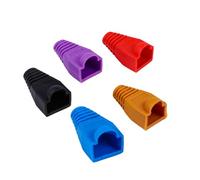 Mikikit Cubierta Protectora de Plástico para Cable de Red Rj45, Funda para Conector Ethernet 8p8c, Paquete de 100 Piezas, Fácil Mantenimiento y Prevención de Exposición Estilo Aleatorio