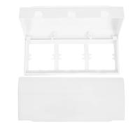 Mikikit Cubierta Protectora para Enchufes Eléctricos 86 Tipo Triple, Caja Estanca Blanca 2 Piezas, Resistente a Salpicaduras para Baños y Cocinas, Protección contra Humedad Segura