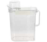 Mikikit Cubo de Lavandería Transparente Tapa Hermética Capacidad Grande 18X29 CM Contenedor Recargable para Detergente Polvo Almacenamiento Práctico para Ropa y Loción