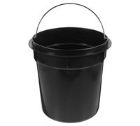 Mikikit Cubo y Almacenamiento Negro Asa de Basura de Plástico de 5l Redondo Diseño Portátil y Fácil de Transportar para Reciclaje para Interior y Exterior