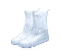 Mikikit Cubrezapatillas Antideslizantes y Resistentes Impermeables para Zapatos, Alta Protección Exterior, Unisex, Uso Lluvia y Barro, Diseño Grueso Tubo Alto Talla XXXXL (44/45