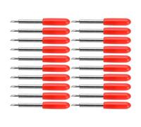 Mikikit Cuchillas de Corte de Tungsteno y 50 Cuchillas Ajuste Manual Tapa de Goma Roja para Plotter de Corte para Lettering