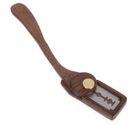 Mikikit Cuchillo Profesional para Marcar Masa Madre Curvo de Acero Inoxidable Mango de Madera, Herramienta para Hornear Pan Artesanal en Cocina, Incluye Caja de Haya