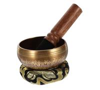 Mikikit Cuenco Budista Hecho Mano De Varilla y Anillo Para Meditación Casa Cuenco Tibetano Sutra De Corazón Para Relajación