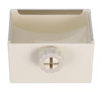 Mikikit Cuenco Colgante de Plástico para Hamsters y Conejos, Tazón Beige Fácil de Limpiar Diseño Simple y Cómodo para Alimentación Diaria en Jaulas Pequeñas
