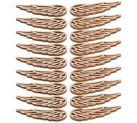 Mikikit de Alas de Ángel Diseño Rústico y Elegante sin Terminar de Madera 50 Piezas sin Agujeros para Adornos Navideños y Proyectos DIY