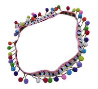 Mikikit de Borlas de Pom Pom para Decoración de Cortinas y Ropa Material DIY para Accesorios Étnicos y Manualidades