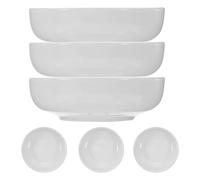 Mikikit de Color Claro Platos Pequeños Conjunto de 6 de Cerámica Apilables y Aptos para Lavavajillas para Salsa Ideales para Aperitivos en Fiestas y Picnic