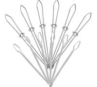 Mikikit de Enhebradores de Cordón de Metal Plata Set de 30 Piezas Herramienta para Enhebrar Cordones y Asistencia en Coser para Costura y Manualidades en Casa