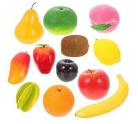 Mikikit de Frutas Artificiales 12 Piezas y Resistente Decoloración de Espuma Alta Simulación en Cafeterías de Catering