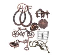 Mikikit de Metal 9 Piezas Desbloquear Educativos Desafíos Mentales el Desarrollo Creatividad y Resolución de Problemas Juegos de Ingenio de Entretenimiento