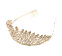 Mikikit De Novia Tocado De Gemas De Imitación Tiara De Princesa De Cristal Para Bodas Accesorios Cabello De Novia Tocado Para Boda De Mujer Vintage