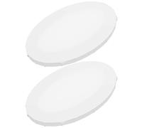 Mikikit de Tablero de Pintura Creativa Ovalado Blanco para Pintura Acrílica y Óleo Lienzo de Algodón y Fibra 2 Piezas para Artistas y Estudiantes en DIY