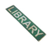 Mikikit Decoración De Pared Letrero De Biblioteca Letreros Vintage De Hojalata Para Salas De Lectura Decoración Literaria Para Garajes y Exteriores