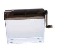 Mikikit Destructora Manual de Papeles Trituradora de Escritorio para Oficina y para Proyectos de Manualidades y Protección de Diseño Portátil y con Cubo de Desechos Color Gris