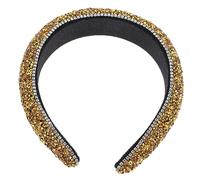 Mikikit Diadema Ancha De Moda Gemas De Imitación Accesorio Cabello Para Mujer Para Fiestas