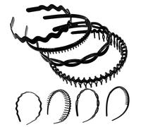 Mikikit Diadema Antideslizante para Mujer 8 Piezas con Peine para Maquillaje Ejercicio y Cuidado Facial Accesorios para Niñas y Mujeres