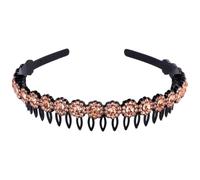 Mikikit Diadema Antideslizante y Uso Duradero para Lavarse la Cara Diseño Simple y Cristales Elegantes, Banda Cabello para Mujeres en Fiestas