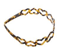 Mikikit Diadema de Acetato Diseño de Corazón para Mujer Diadema Fina Color Carey Patrón Calado Francés Accesorio Ligero y Elegante para Cuidado del Cabello Diario
