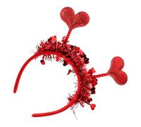 Mikikit Diadema de Corazón Rosa Fina para San Valentín, Accesorios de Cupido para Mujer, Diadema Linda para Fiestas, Bodas y Disfraces, Complemento Fotográfico para Ambiente Romántico