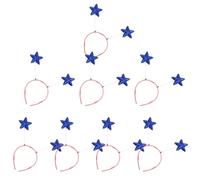 Mikikit Diadema de Estrellas Purpurina Azul, 8 Piezas, Cómoda de Llevar, Accesorio para Niñas en Cumpleaños y Ocasión Especial
