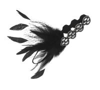 Mikikit Diadema de Fiesta Plumas para Mujer, Accesorio Vintage para Banquetes y Carnavales, Banda Cabello Elegante y Cómoda para Celebraciones y Festivales