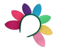 Mikikit Diadema De Girasol Colorida Pétalos, 1 Unidad, Tamaño Único, Accesorio Para Fiestas y Halloween, Diadema De Pétalos Para Adultos, Accesorio Cabello Flores
