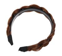 Mikikit Diadema Trenzada Trenza de Espiga de Pescado Accesorio Cabello Tocado de Moda para Mujer Diadema Antideslizante para Peluca Adorno Cabello para Dama