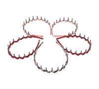 Mikikit Diademas Color Aleatorio Varios estilos Peine de Dientes de Tiburón en Diseño de Leopardo, 5 Piezas de Plástico y Chiffon Versátiles para Aplicar Maquillaje y Lavar el Rostro