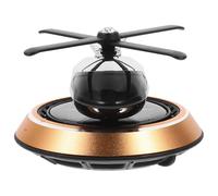 Mikikit Difusor Dorado de Coche Solar en Helicóptero Forma Ambientador para Adorno Función Purificadora y Aromaterapia Tablero para Interiores de Vehículo