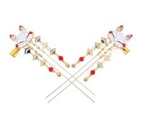 Mikikit Disfraz Japonesa Niña Horquilla China Vintage de Aleación, 2piezas, Accesorio para Cabello Estilo Chino Borlas Decorativas y Acabado Exquisito Color Aleatorio