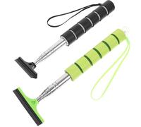 Mikikit Escobilla para Limpiaparabrisas de Coche Retráctil para Espejo Retrovisor 2 Piezas 1 Negra 1 Verde Herramienta Limpiadora Portátil para Ventanas Laterales y Retrovisores Uso