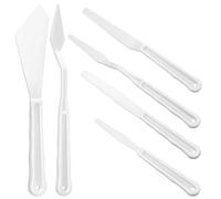 Mikikit Espátulas de Pintura Plástico 6 Piezas para Artistas Multiformas Flexibles Suministros Pintura Óleo Mezcla Uso Profesional