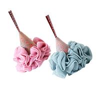 Mikikit Esponjas De Baño Vegetales Exfoliantes 2 Unidades Diseño Helado Nylon Suave Para Ducha Diaria Cuidado Corporal Piel Sensible Uso Familiar Rosa y Azul