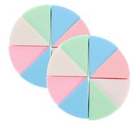 Mikikit Esponjas de Maquillaje de Látex Forma Triangular 16 Piezas Uso Seco y Húmedo Color Surtido Herramienta Profesional para Aplicación de Base y Polvo Compactas y Suaves para