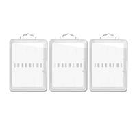 Mikikit Estuche Compacto de Abs para Cabezales de Cepillo Eléctrico, Capacidad para 4 Unidades, Protección Robusta Adecuado para Viajes y Camping, Paquete de 3 Piezas Modelo Hx6014 Hx6064