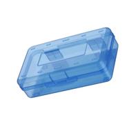 Mikikit Estuche de Plástico para Lápices y Bolígrafos para Estudiantes, Transparente Azul, Portátil, Apilable y Espacioso, Adecuado para Escolares y Oficina, Uso Diario y Organización Escolar